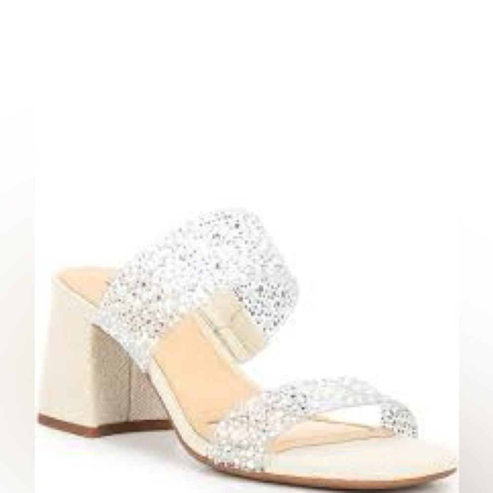 Elegant White Block Heel Sandals